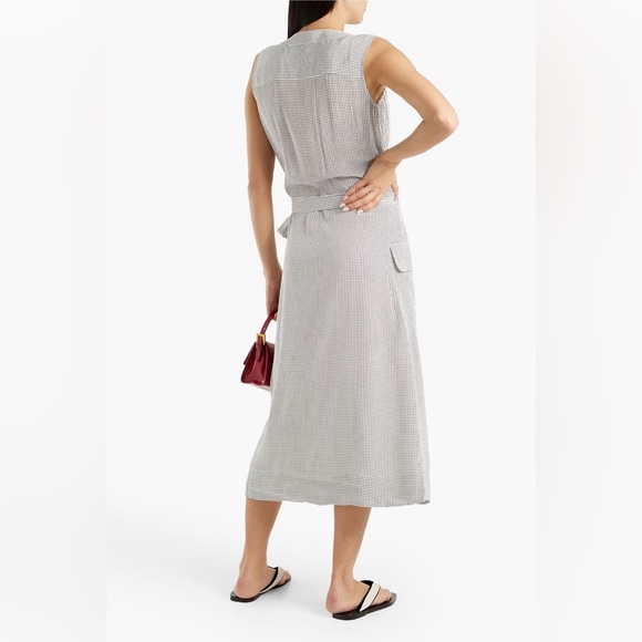 💕💕EQUIPMENT Maovesa polka-dot silk crepe de chine midi wrap dress size L💕💕 - Picture 4 of 9